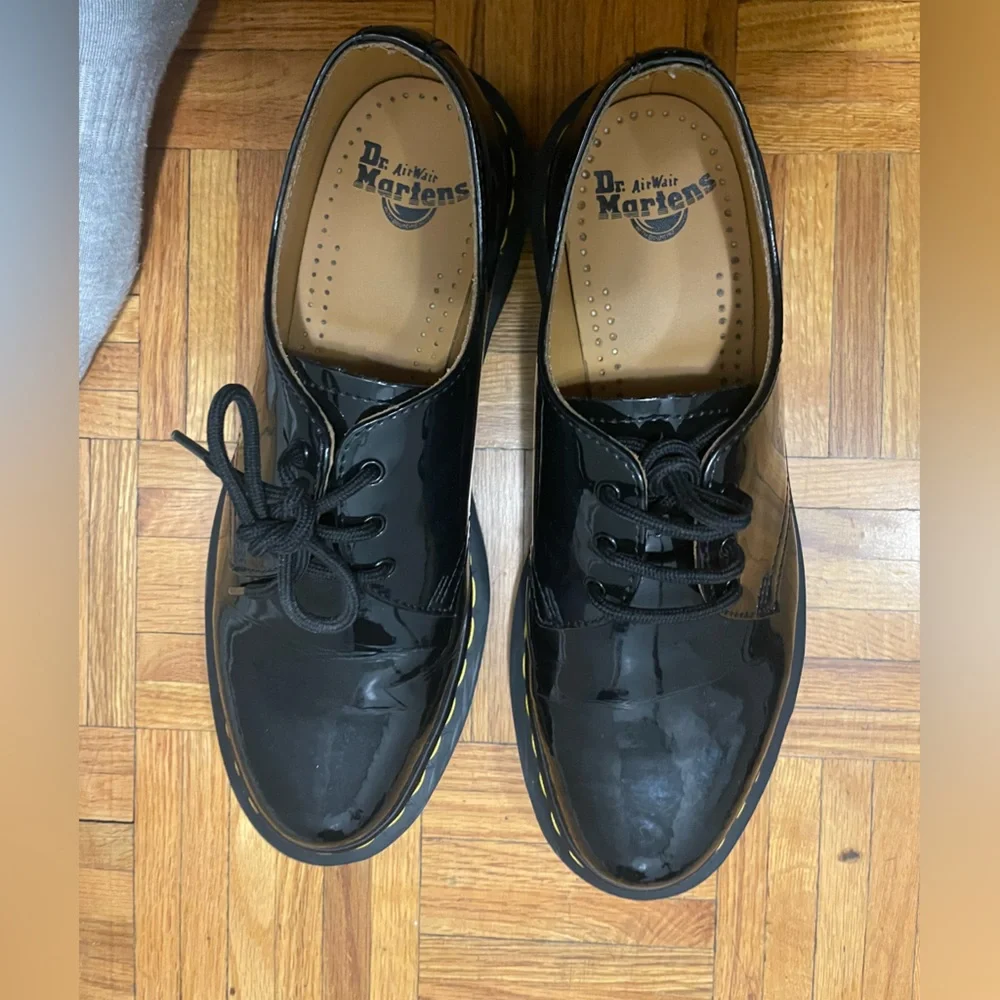Dr. Martens Black Patent Leather 3-Eye Oxford Flats - Picture 10 of 10